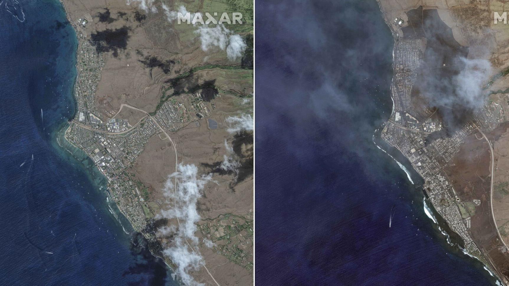 Photos show Lahaina before and after wildfire devastation